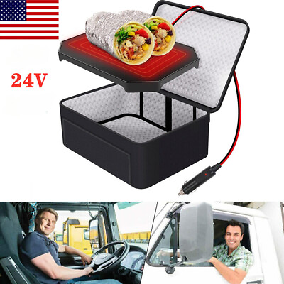 #ad 24V Portable Oven Electric Lunch Box Car Food Heating Insulated Warmers US STOCK $24.99