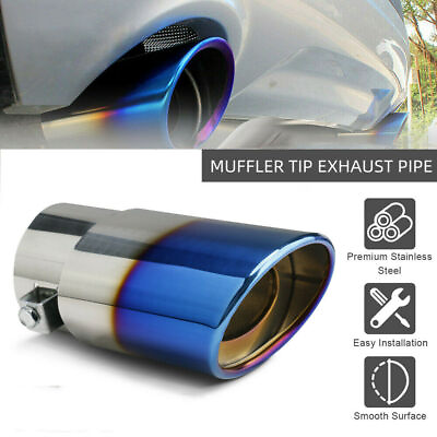 #ad Stainless Steel Auto Car Muffler Rear Tip Exhaust Pipe Stainless Steel Tail $8.29