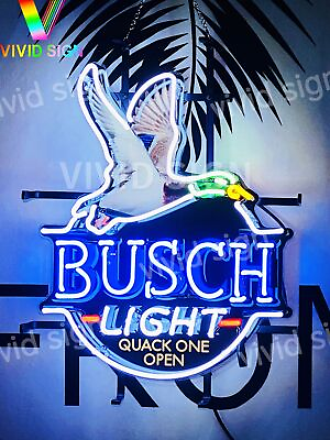 #ad ** Flying Duck Beer Quack On Open 20quot;x16quot; Neon Light Lamp Sign HD Vivid Printing $130.09