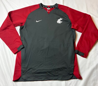 #ad Washington State Cougars Player Issue Baseball L S Warmup Thermal Men#x27;s Large $31.49