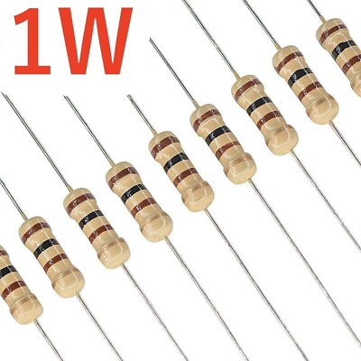 #ad 10pcs 1W 5% Carbon Film Resistors Choose From 48 Values 1W Ship from US $2.49