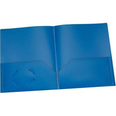 #ad Oxford Blue Two Pocket Poly Portfolio OXF76019 $2.57