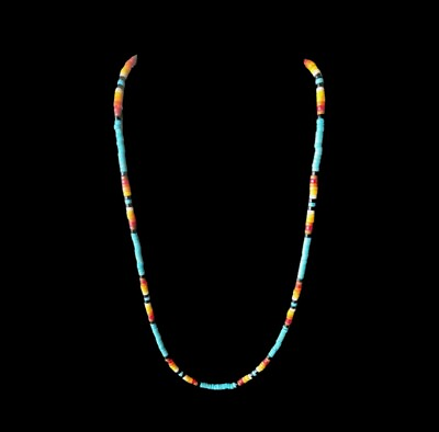 #ad Native American Turquoise Heishi Necklace $36.99