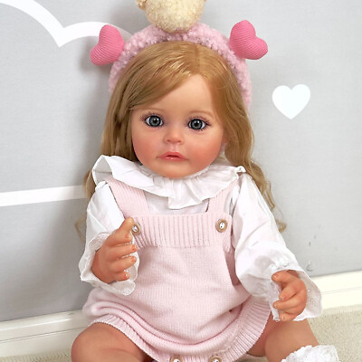 #ad 55cm Reborn Doll Cute Girl Doll Toy Waterproof Realistic with Dolls Clothes Gift $104.49