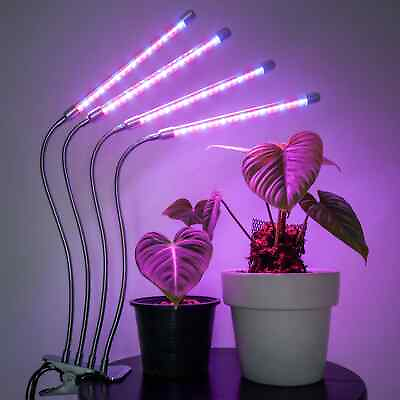 #ad LED Grow Lights for Indoor Plants Full Spectrum Plants Growing Light w 4 Heads $29.99