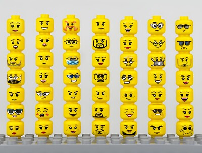 #ad LEGO Minifigure Heads YOU PICK YOUR STYLE Faces People Custom RARE $1.59