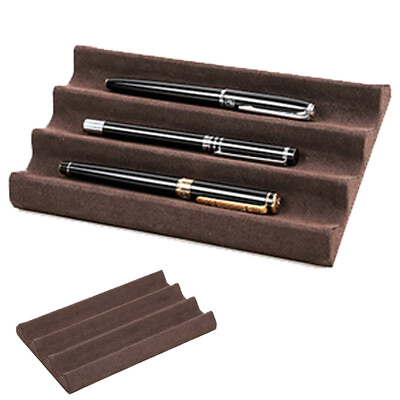 #ad Luxury Leather Pen Tray 3 Slots Pens Holder Velvet Pen Display stand Organizer^ $22.39