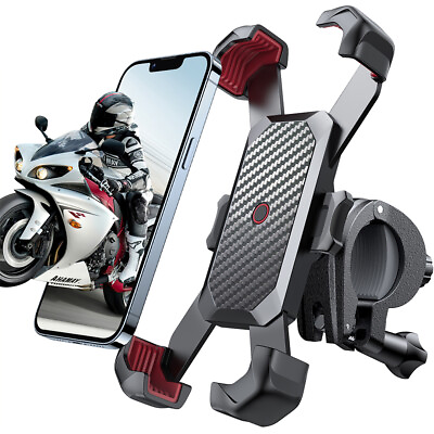 #ad Motorcycle Phone Mount Auto Lock 100mph Military Anti Shake Bike Phone Holder US $15.61