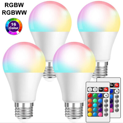 #ad 5W 10W 15W LED E27 Bulb Light Dimmable Color Changing RGBW RGBWW Remote Control $11.29