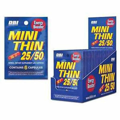 #ad Mini Thin 25 50 25 50 Energy 12 PACKS Diet Herbal Caffeine 6 Capsules Pack $16.27