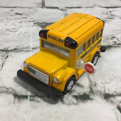 #ad Kintoy Pull Back School Bus Toy Car Yellow 4” $9.99