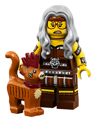 #ad NEW LEGO Minifigures Mini Figures Punk Crazy Cat Lady Gothic Rock Girl Long Hair $18.99