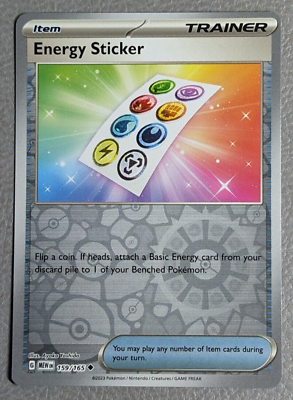 #ad Energy Sticker Reverse Holo NM 159 165 Scarlet amp; Violet 151 Pokemon Card $1.99