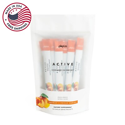 #ad Plexus Active Clean Energy Focus 15 Packets Peach Mango $34.99