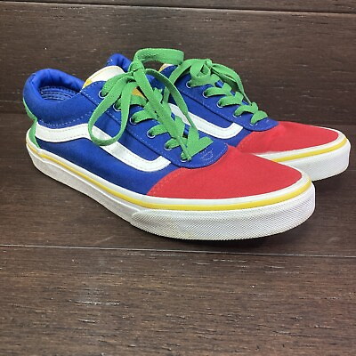 #ad Vans old skool youth Off The Wall Blue Green Yellow Red 5 yacht club skate shoes $19.99