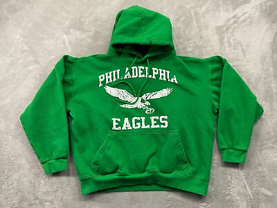 #ad Philadelphia Eagles Sweatshirt Men#x27;s Medium Outdoors Teamwear Hooded Sportswear $22.49