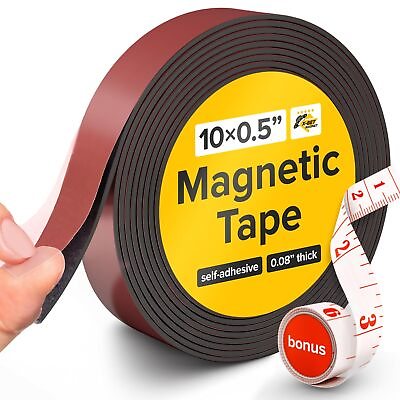 #ad X bet MAGNET Flexible Magnetic Strip 1 2 Inch x 10 Feet Magnetic Tape with $14.19