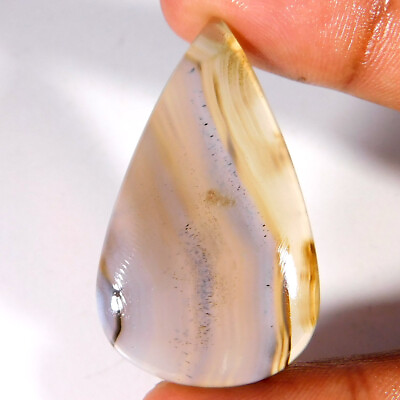 #ad 47.35Cts. Pear Cabochon 100% Natural Unique Botswana Agate Loose Gemstone $6.50