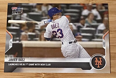 #ad Superstar Javier Baez NY Mets Launches HR In 1st Game With New Club Topps#591 $2.99