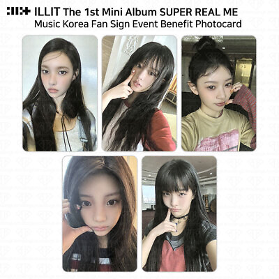 #ad ILLIT The 1st Mini Album Super Real Me Music Korea Fan Sign Event Photocard KPOP $10.99