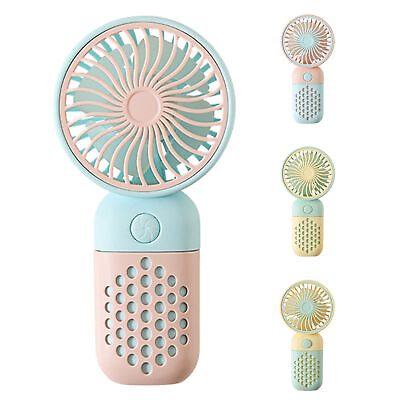 #ad Portable Mini Hand held Small Cute Desk Fan Cooler Cooling USB Rechargeable $11.99