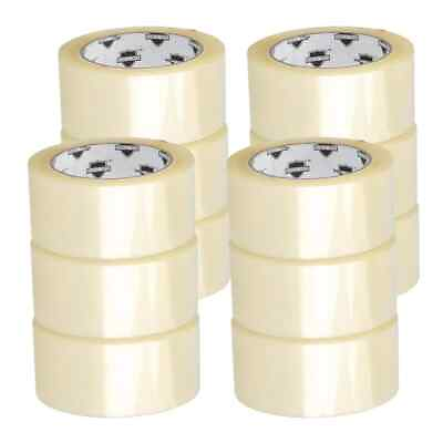 #ad 48 Rolls 1800inch Roll Transparent Packing Tape Office Supplies Waterproof $82.99