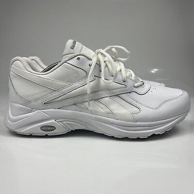 #ad Reebok DMX Max Mania Leather Walking Shoes Men#x27;s Size 13 Style #046501 713 White $34.99