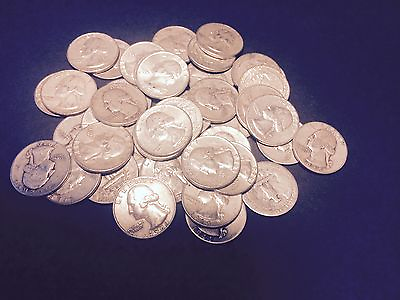 #ad $5.00 90% US Junk Silver Circulated Coins Washington Quarters Pre 1965 ONE $138.49
