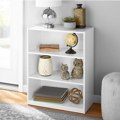 #ad NEW 3 Shelf Bookcase with Adjustable Shelves For Any Room Free Shipping $24.96