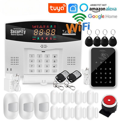 #ad WiFi GSM Alarm System 433MHz Home Burglar Security Alarm Smart Life APP New $235.28