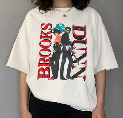 #ad New Brooks And Dunn Vintage Signature Hot Unisex S 235Xl Shirt Country Music T S $18.99