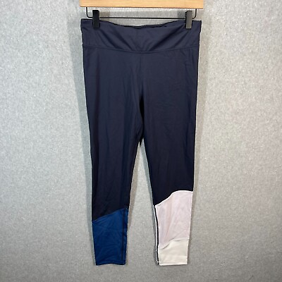 #ad The Upside Womens US 8 Navy Blue White Colorblock Stripe Leggings $33.39