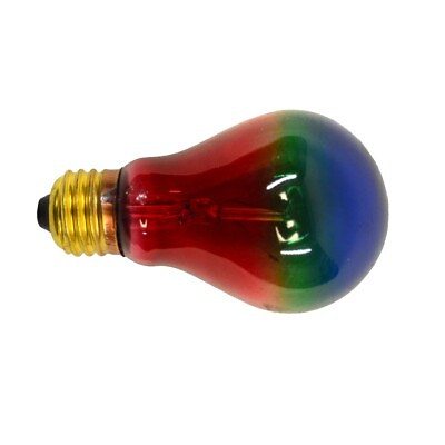 #ad 25 Watt Rainbow Lightbulb Color Light Bulb Decorative Ambient Bedroom Lighting $9.48