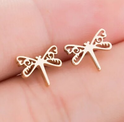 #ad Dragon Fly Gold Color Earrings Women#x27;s Fashion Jewelry 88H17 $10.49