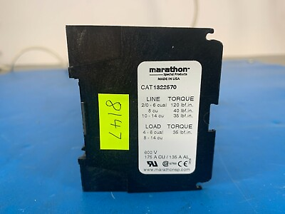 #ad Marathon 1322570 Special Products Terminal Block Cat. CH 600V *30DAY ROR* $15.00