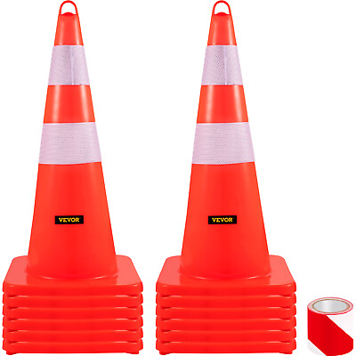 #ad VEVOR 12PCS 28quot; Orange Safety Traffic Cones Trucks and Road Safe Parking Cone $88.99