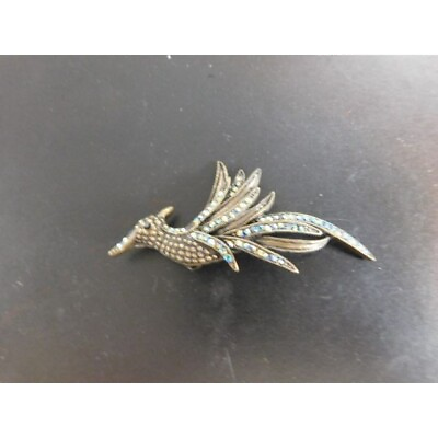#ad Rhinestone Vintage look Bird Pin Broach $8.99
