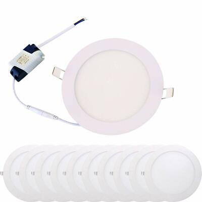 #ad 10X Recessed Ceiling Light LED 9W 12W 18W Round Panel Downlight AC110V 120V Lamp $89.99