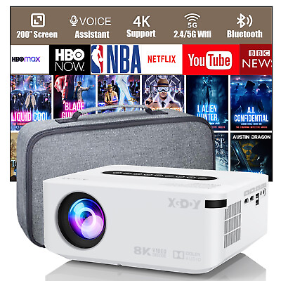 #ad 4K XGODY Projector HD 12000 Lumen 5G Android TV HDMI Portable Home Theater Video $124.99
