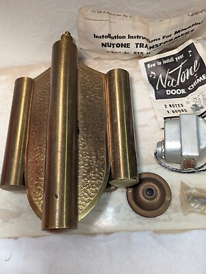 #ad 1940 MCM Vintage NUTONE DOORBELL 2 CHIME MODEL K20 Mt VERNON Brass Not Tested $149.98