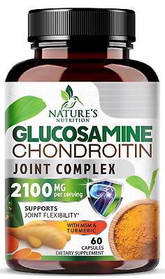#ad Glucosamine Chondroitin Turmeric MSM Triple Strength Joint Support 2100mg $20.42