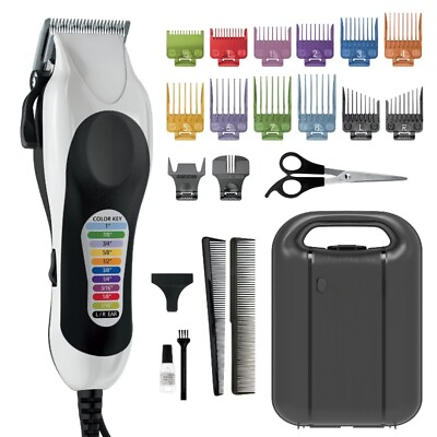 #ad Corded Hair Cutting Kit for Men Women with Colored Attachment Combs $23.71