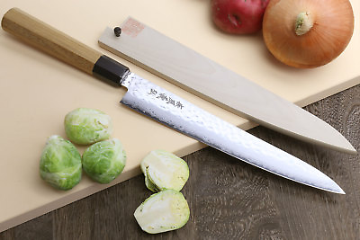 #ad YOSHIHIRO VG10 46 layers Hammered Damascus Sujihiki 9.5quot; Japanese Chef Knife $194.99