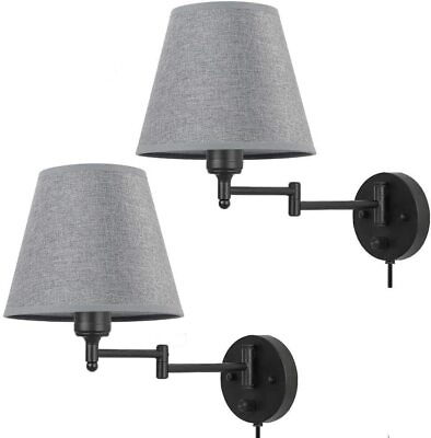 #ad #ad Modern Set of 2 Wall Lamp Swing Arm Wall Sconces Wall Fixtures Light Bedroom $30.29