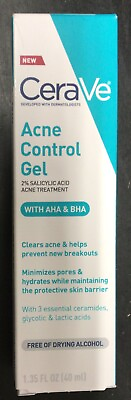 #ad CeraVe Acne Control Gel with AHA amp; BHA for Acne amp; Breakouts 1.35oz 01 26 c1 $14.00