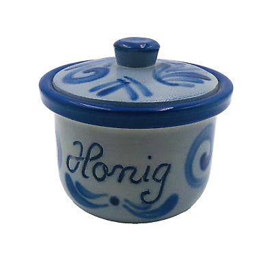 #ad Small Salt Glazed Stoneware Pottery Honig Honey Made In Germany $24.39