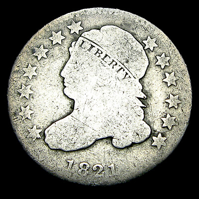 #ad 1821 Capped Bust Dime Silver Nice Type Coin #EU718 $75.00