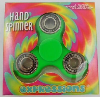 #ad Tri Spinner Hand Fidget Spinner Focus Toy Stress Relief New Green $3.99