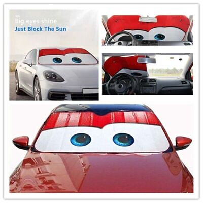 #ad Sun Shade Visor Car Eyes Heated Windshield Sunshade Car Window Windscreen Cover $17.79