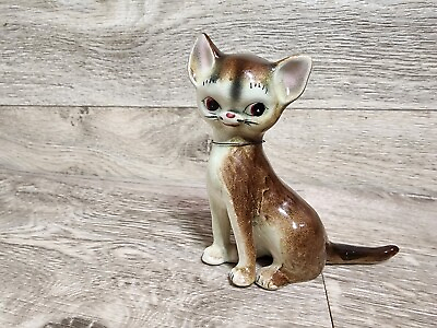 #ad Continental Novelty Kitten Figurine 1950 Porcelain Siamese Anthropomorphic $17.64